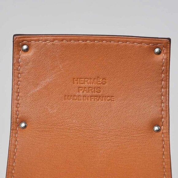 Hermes Vermillion Epsom Leather Palladium Plated Kelly Dog Extreme Bracelet - Picture 6 of 7